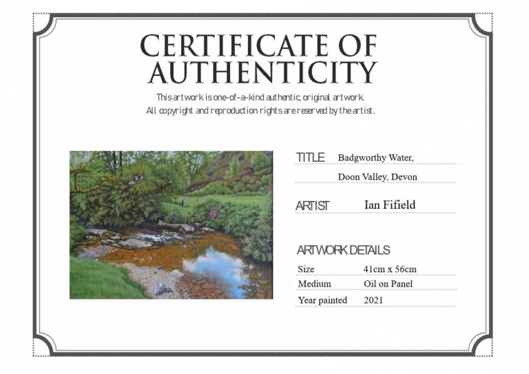 Room 5 - Badgworthy Water, Doon Valley, Devon  SOLD - Ian Fifield