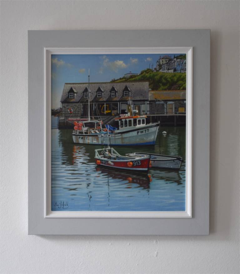 In the Harbour at Mevagissey, Cornwall II (Sold) - Ian Fifield