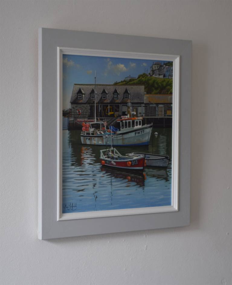 In the Harbour at Mevagissey, Cornwall II (Sold) - Ian Fifield