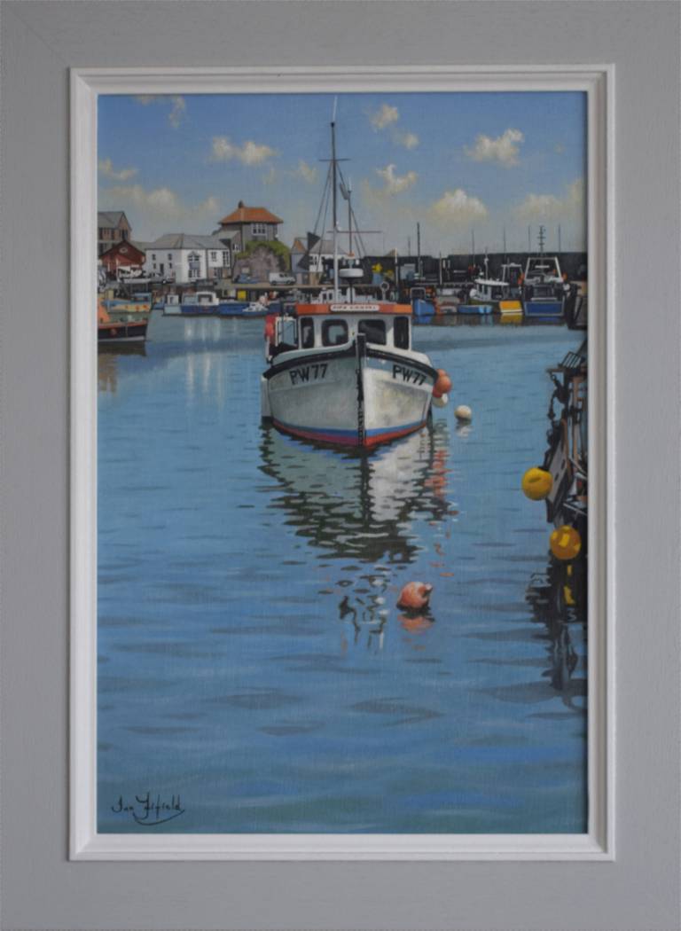 In the Harbour at Mevagissey SOLD - Ian Fifield