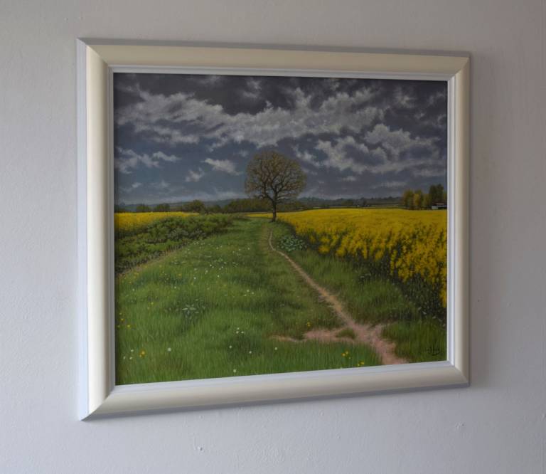 Footpath through the Rapeseed Flowers near Thurlbear SOLD - Ian Fifield