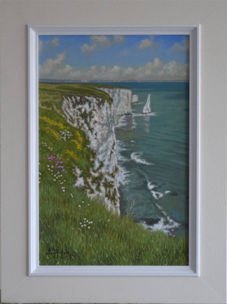 Looking towards Old Harry Rocks (Sold) - Ian Fifield