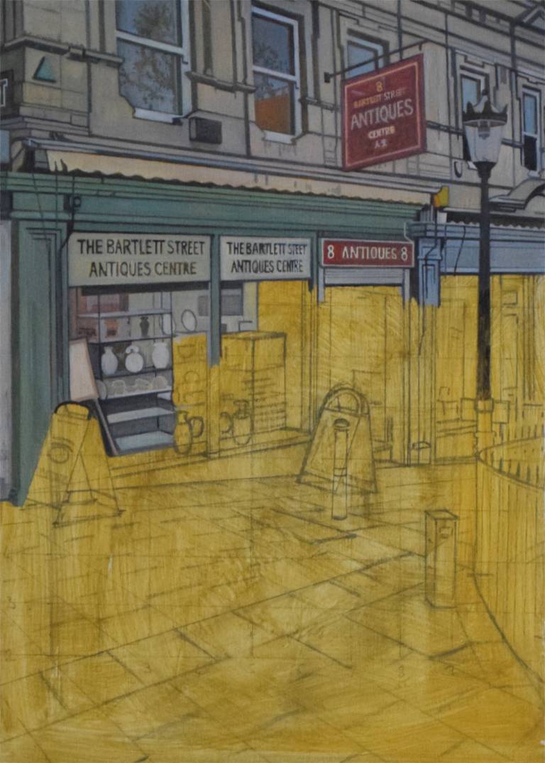 Rainy Day in Bath, A Bartlett Street Scene - Ian Fifield