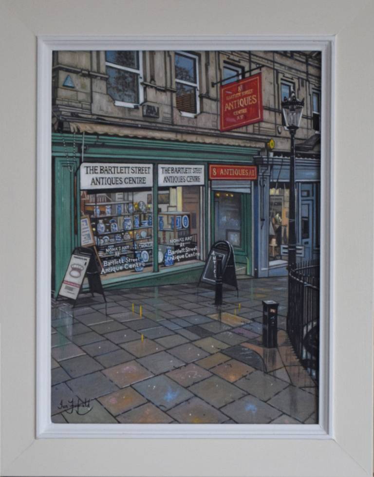 Rainy Day in Bath, A Bartlett Street Scene - Ian Fifield