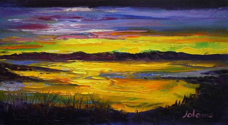 A Carsaig Sunset Knapdale 10x16  - John Lowrie Morrison