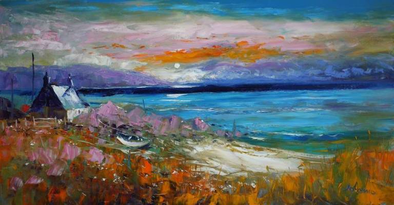 Fading Winterlight The Mull Of Kintyre 16x30 - John Lowrie Morrison