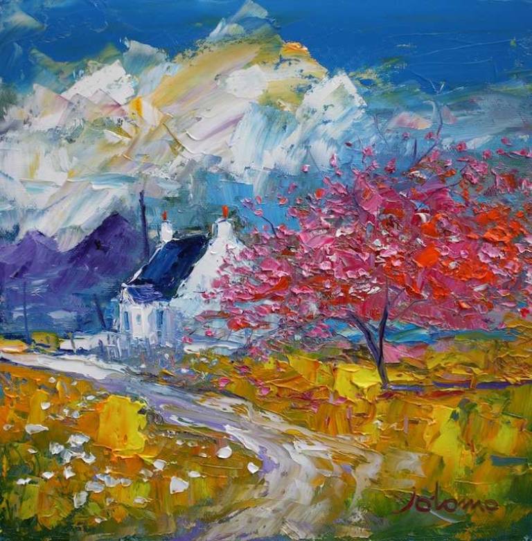 Spring Blossoms Isle Of Mull 12x12  - John Lowrie Morrison