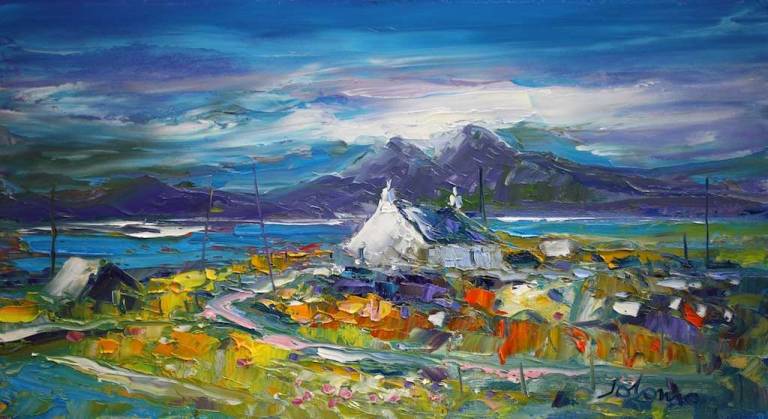 Winter Eveninglight The Paps Of Jura From Keills 10x18  - John Lowrie Morrison