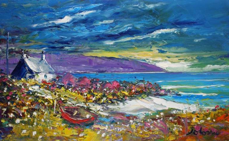 Winter Storm The Mull Of Kintyre 10x16 - John Lowrie Morrison