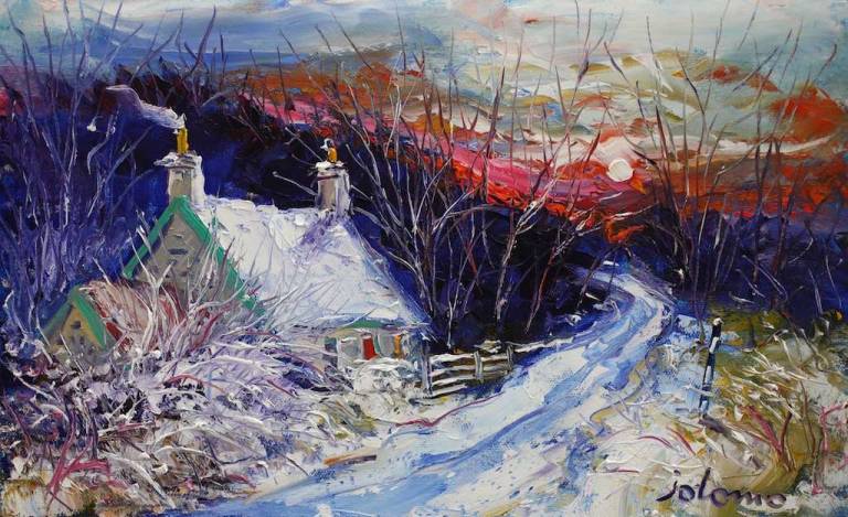 Winterlight Dunrostan Knapdale 10x16 - John Lowrie Morrison