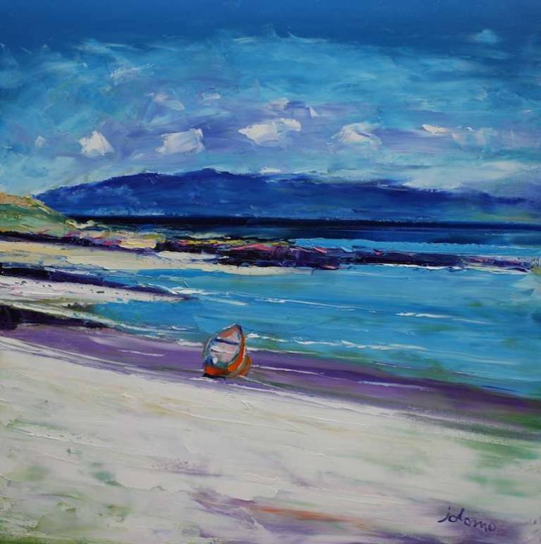 Beached Boat Iona 30x30  - John Lowrie Morrison
