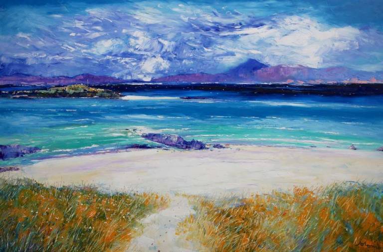 Beach path Traigh Bhan Isle of Iona 40x60 - SOLD - John Lowrie Morrison