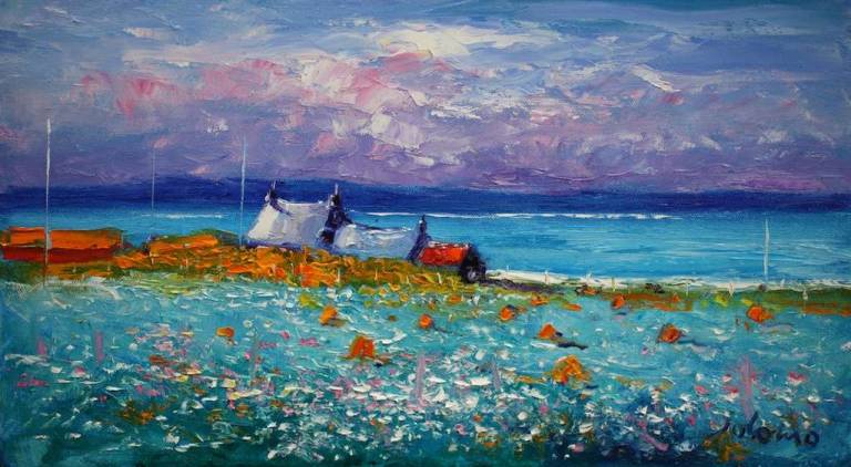 A Summer Morninglight Isle of Iona 10x18 - John Lowrie Morrison