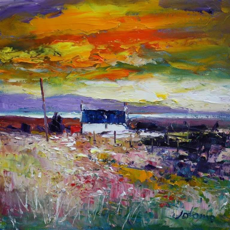 Stormy light over Machrihanish Kintyre 12x12 - John Lowrie Morrison