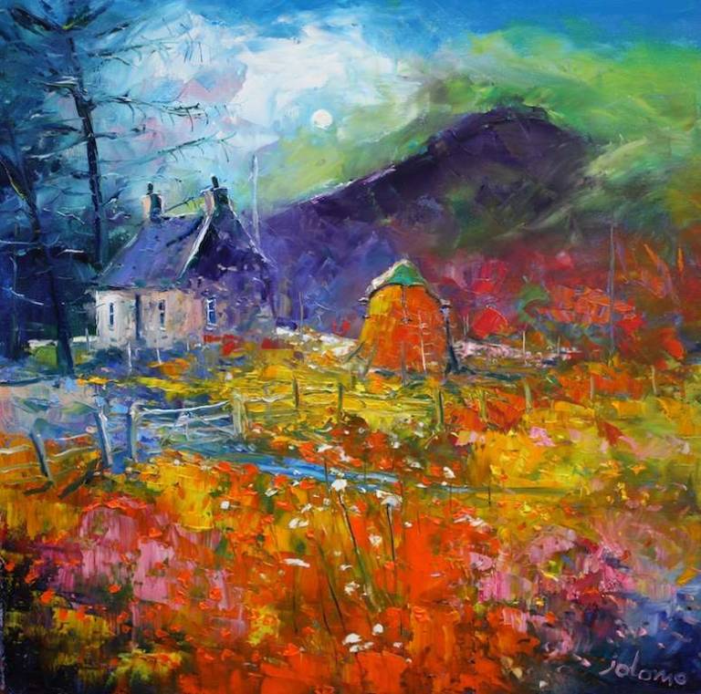 Big Haystack in Eveninglight Angus 24x24 - John Lowrie Morrison