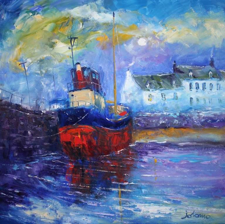 Early morning mist Inveraray Argyll 24x24 - John Lowrie Morrison
