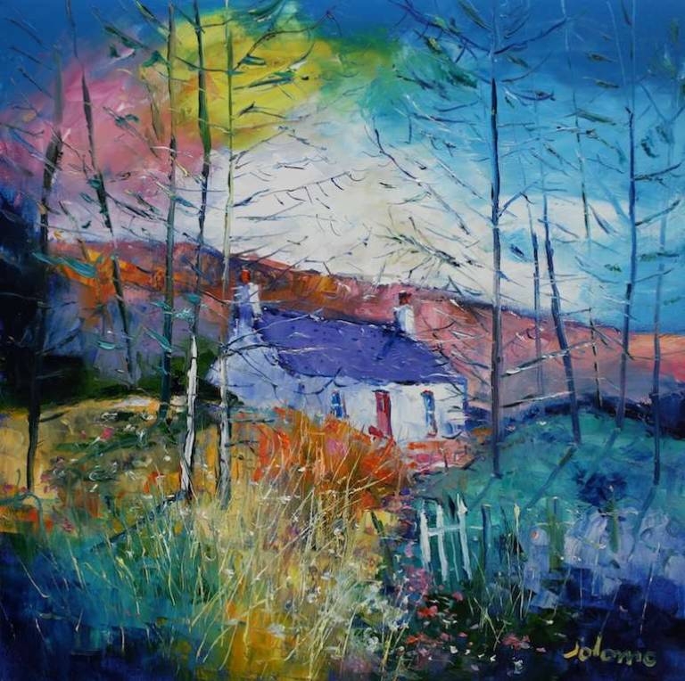 Springlight Glen Clova Angus 24x24 - John Lowrie Morrison