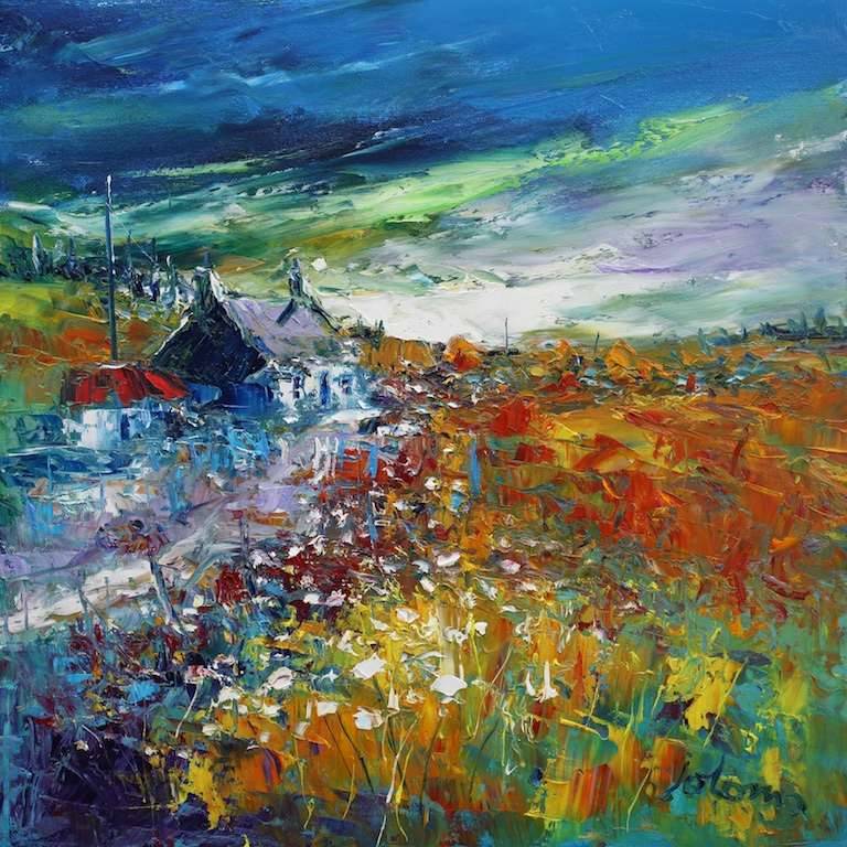 A cleared croft Isle of Mull 16x16 - John Lowrie Morrison