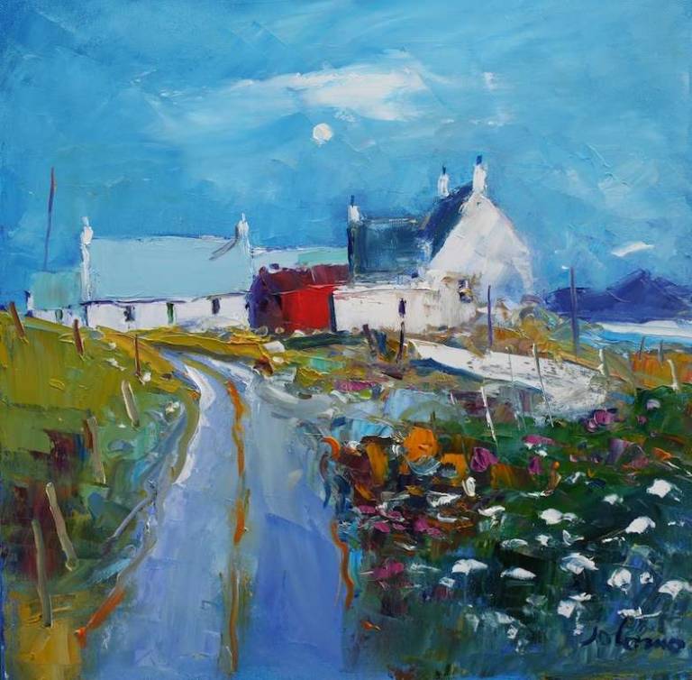 Farm Steading Kiloran Bay Isle of Colonsay 16x16 - John Lowrie Morrison