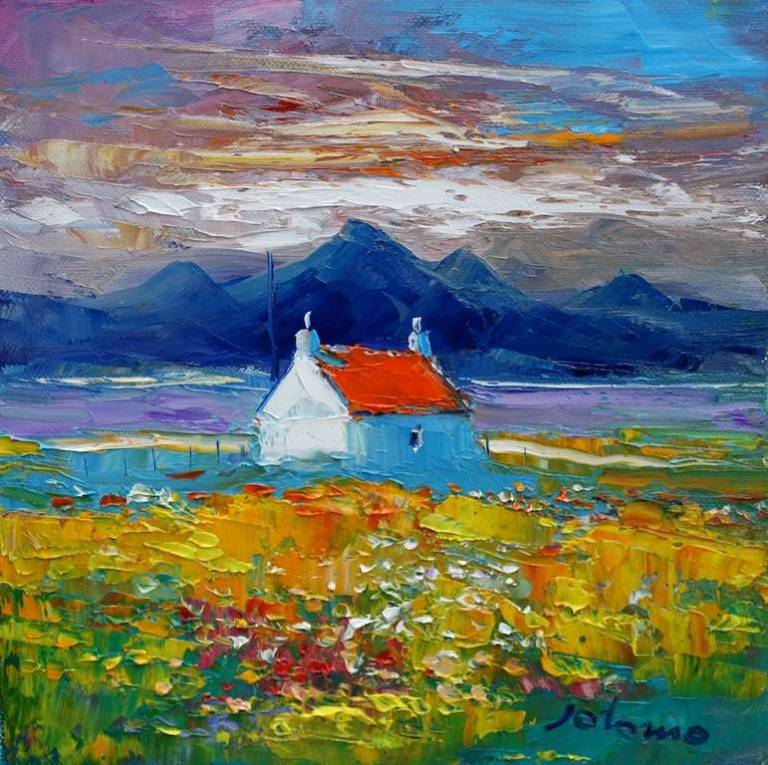 Croft at Ben More Isle of Mull 10x10 - John Lowrie Morrison