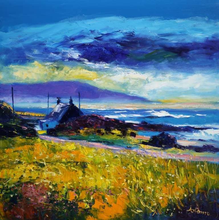 Windy Day Westport Machrihanish 30x30 - John Lowrie Morrison