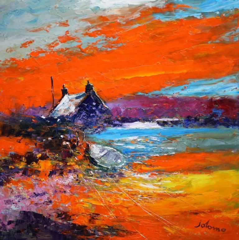 A Benbecula Sunset 24x24 - John Lowrie Morrison
