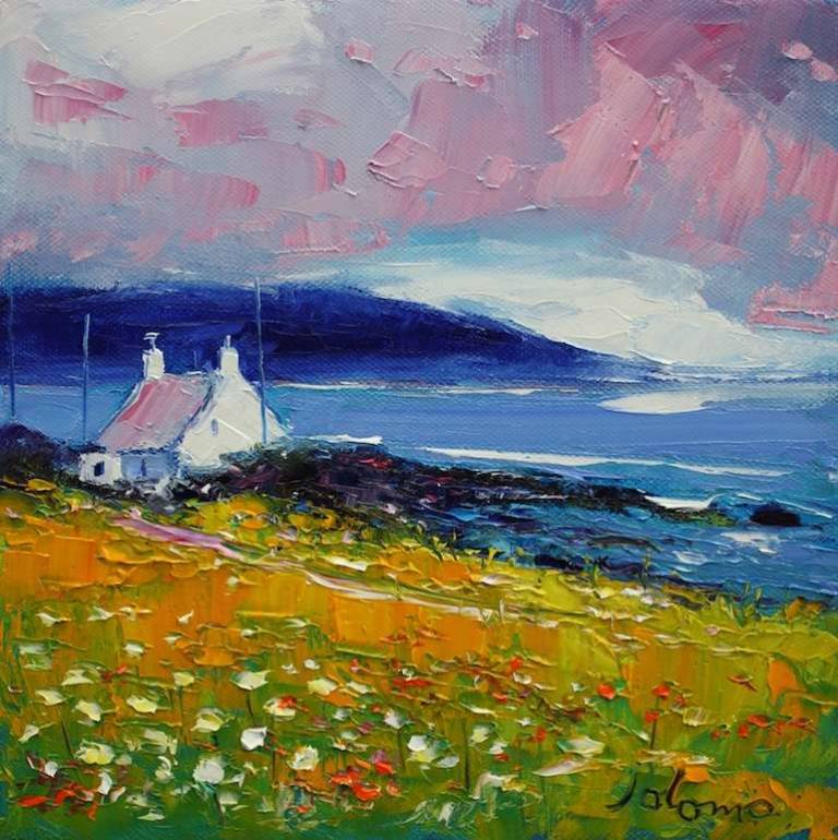 Summer Eveninglight on The Mull of Kintyre 10x10 - John Lowrie Morrison