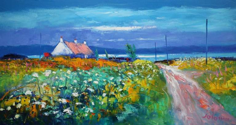 A Sultry Summerlight Isle of Gigha 16x30 - John Lowrie Morrison