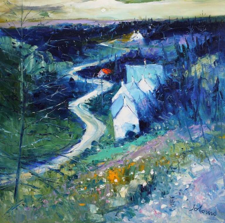 Eveninglight the Long Winding Road Cowal 24x24 - John Lowrie Morrison