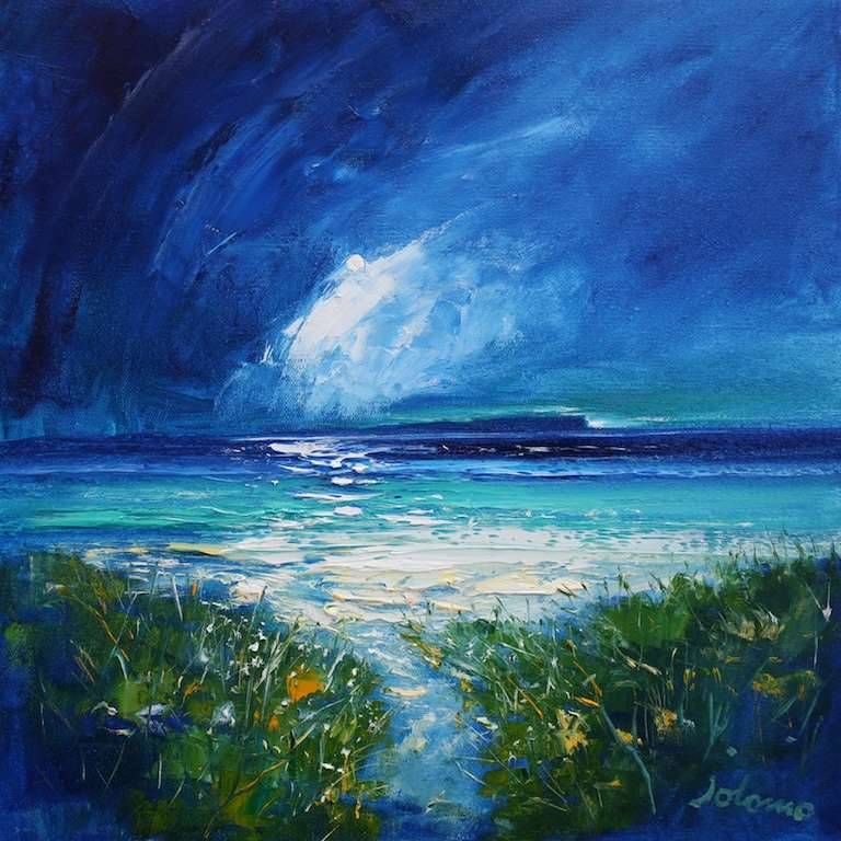 Beach Path The Long Island Storm Passing 16x16 - John Lowrie Morrison