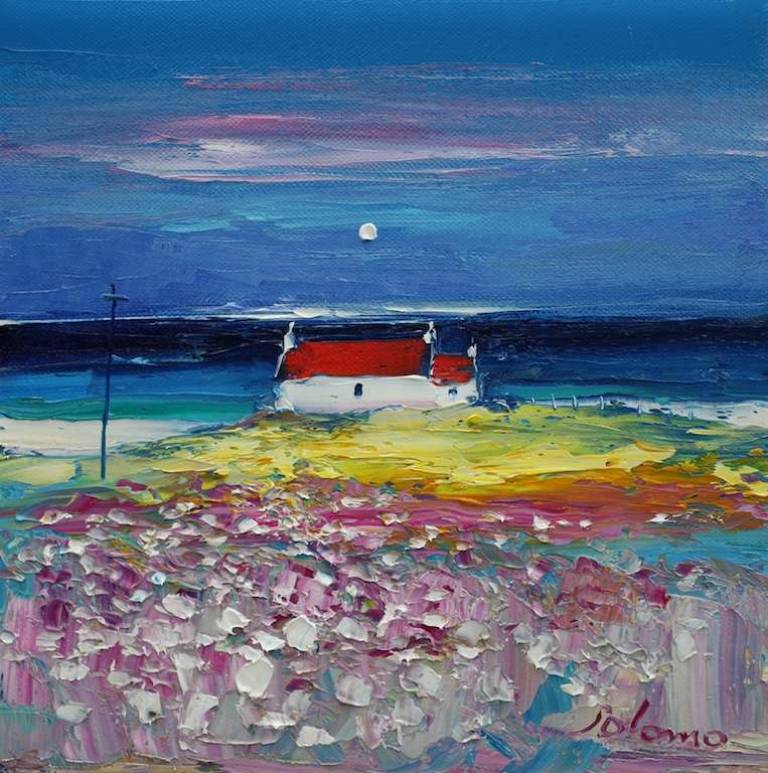 Evening Gloaming Isle of Tiree 10x10 - John Lowrie Morrison