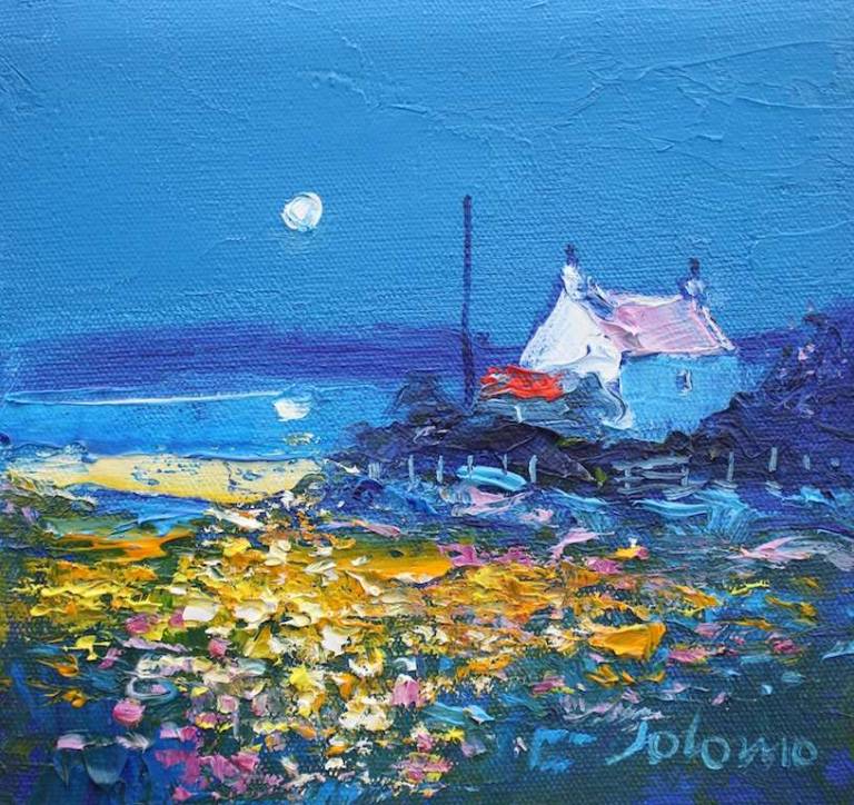 Night Falls on Gigha 6x6 - John Lowrie Morrison