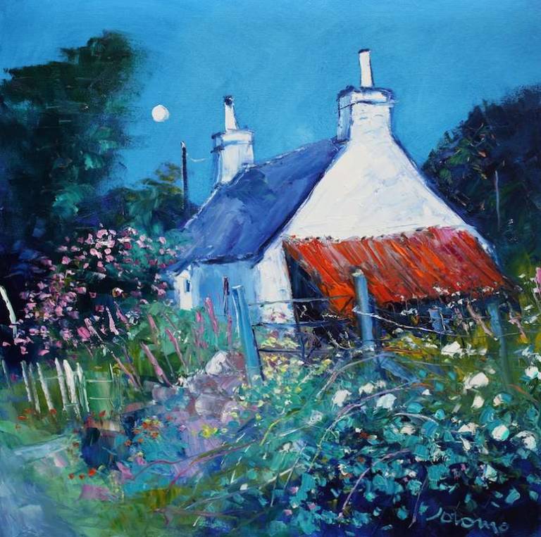 Wild Garden Lochdon Isle of Mull 24x24 - John Lowrie Morrison