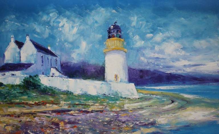 Ardgour Lighthouse 22x30 SOLD - John Lowrie Morrison