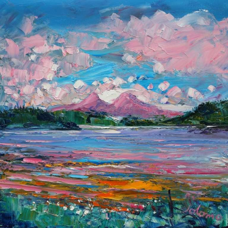 Summerlight The Paps of Jura 16x16 - John Lowrie Morrison
