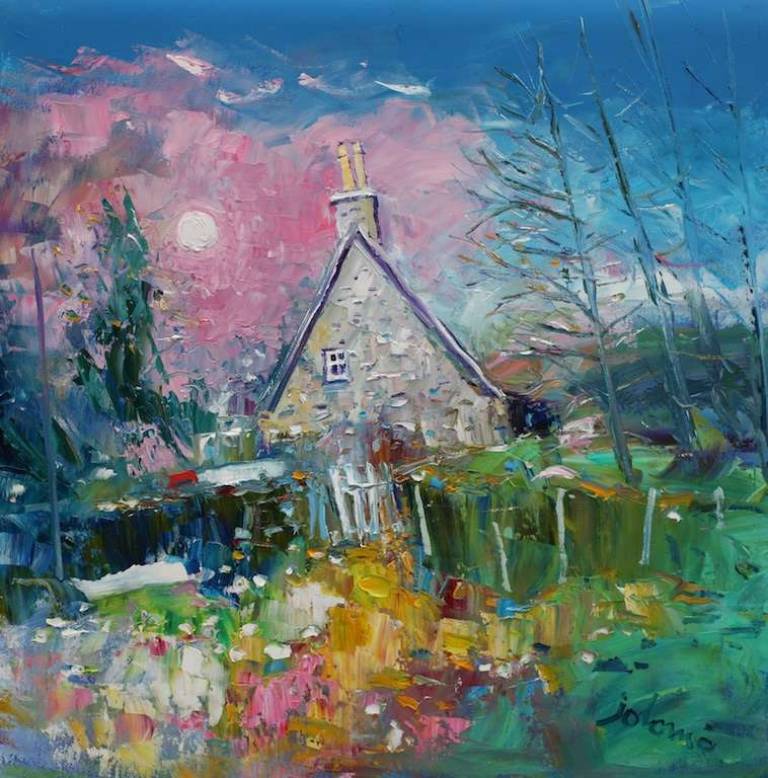 Summer Moonlight on the Achnamara Road 20x20 - John Lowrie Morrison
