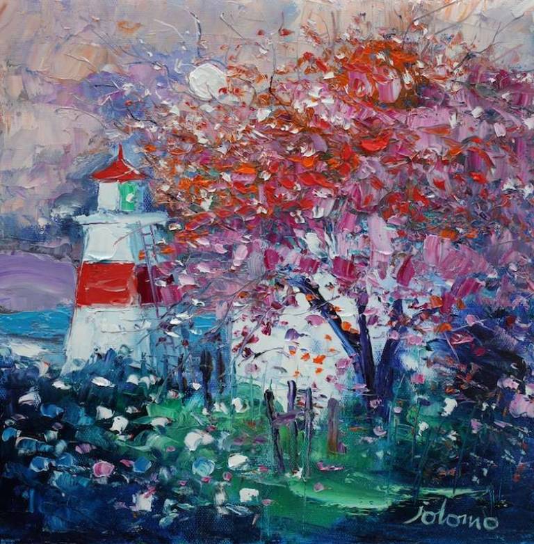 Crinan Blossoms in the Moonlight 12x12 - John Lowrie Morrison