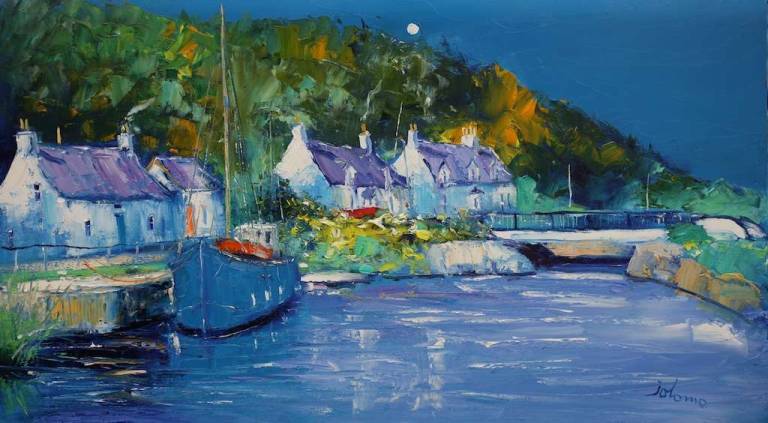 Early Morninglight Bellanoch Crinan Cannal 18x32 - John Lowrie Morrison