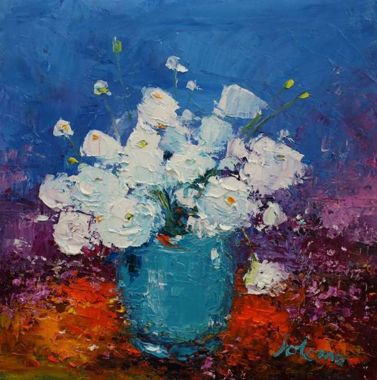 White Ranunculus 12x12 - John Lowrie Morrison