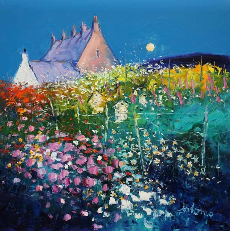 Beehives and Wild Garden Bishop's House Iona 20x20 - John Lowrie Morrison