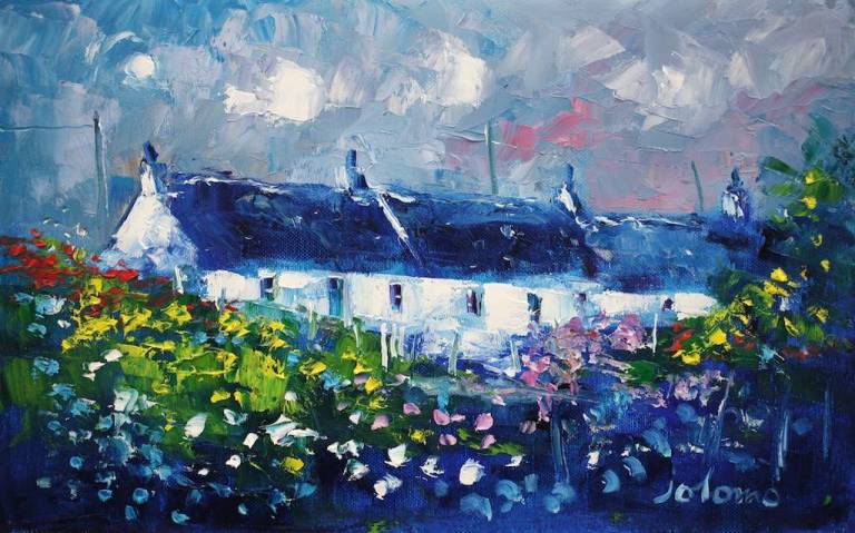 An Evening Gloaming Iona Village 10x16 - John Lowrie Morrison