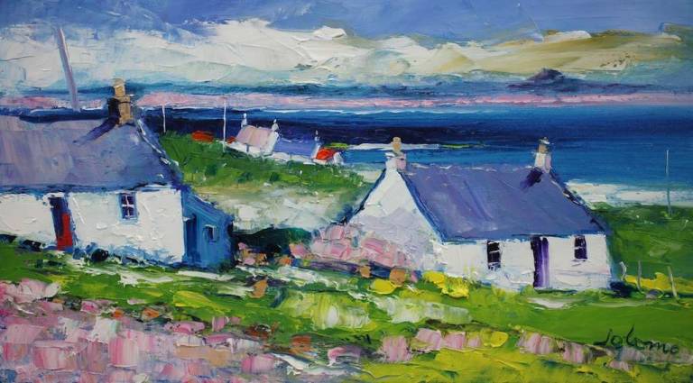 An Iona Croftscape 10x18 - John Lowrie Morrison