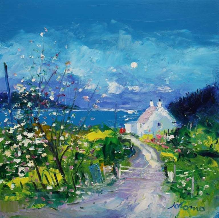 Blossoms at Achnacloich Isle of Skye 12x12 - John Lowrie Morrison