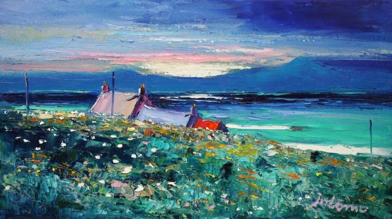 A Stormy Daybreak over Iona and Mull 10x18 - John Lowrie Morrison