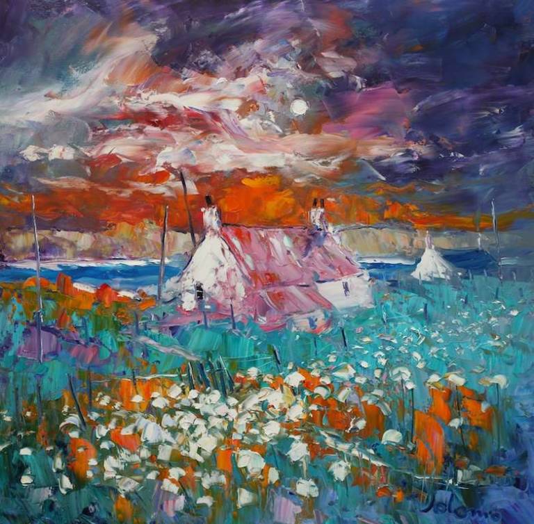 Stormy Eveninglight Isle of Lewis 24x24 - John Lowrie Morrison