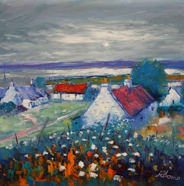 A Jura Croftscape 24x24 - John Lowrie Morrison