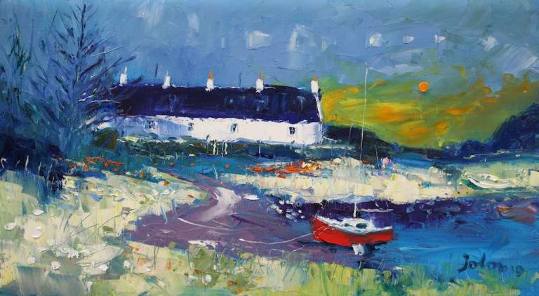 Stormy Eveninglight Easdale Island 10x18 - John Lowrie Morrison
