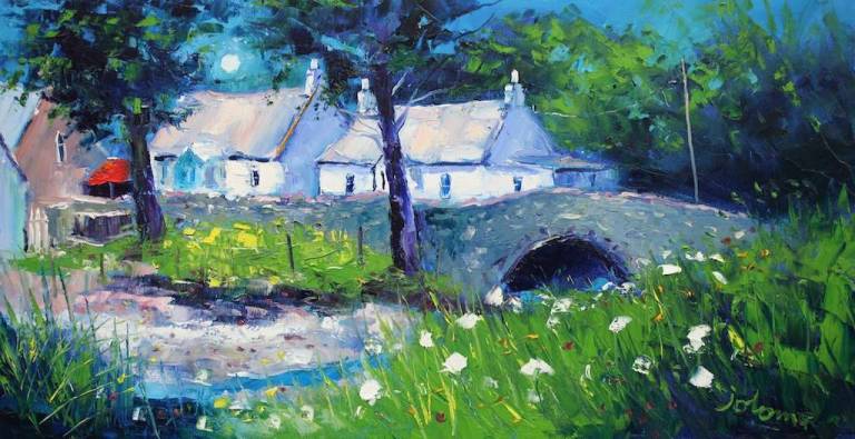 A Grogport Croftscape 16x30 - John Lowrie Morrison