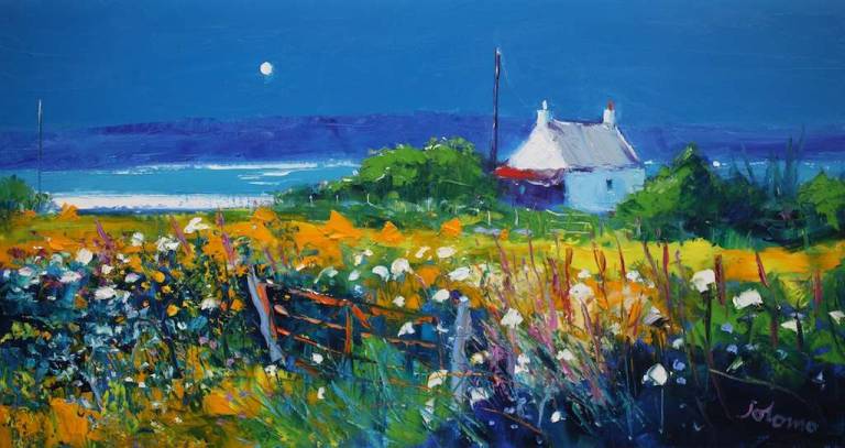 An Evening Gloaming Isle of Gigha 16x30 - John Lowrie Morrison