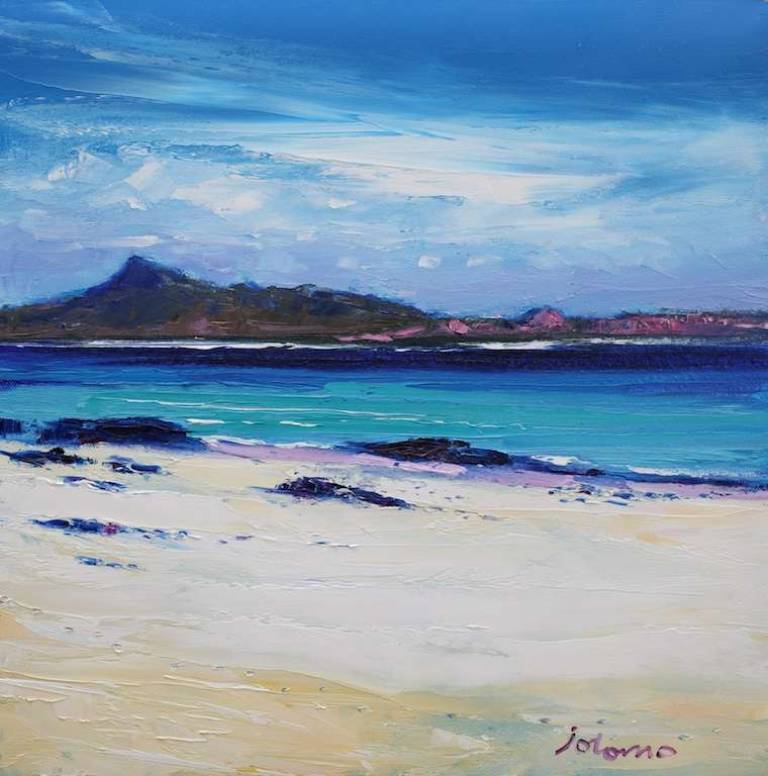 Footprints in the Sand Traigh Bhan Iona 16x16.jpg - John Lowrie Morrison